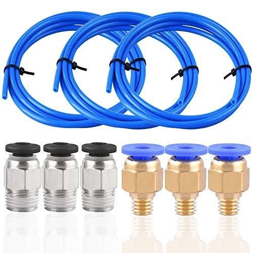 Authentic Capricorn PTFE Bowden Tubing (2 Meter) XS Series for 1.75mm  Filament with PTFE Teflon Tube Cutter and 2pcs PC4-M6 and 2pcs PC4-M10  Pneumatic