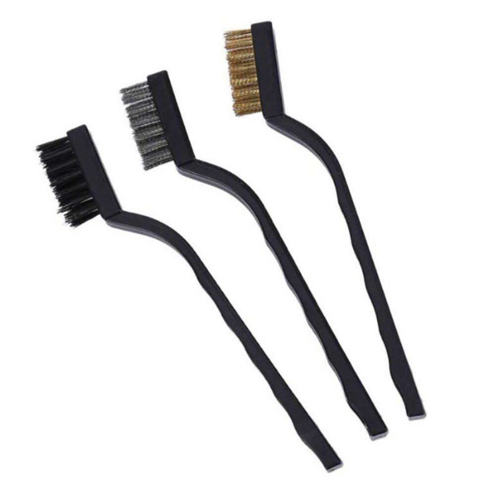 3pcs Set Stainless Steel/Brass/Nylon Nozzle Cleaning Brush Kit