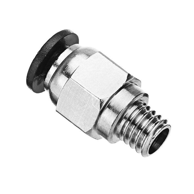 5pcs PC4-M6 4.3mm Bore Pneumatic Push Fit Connectors / PTFE Tube Connector Coupling Feed Inlet