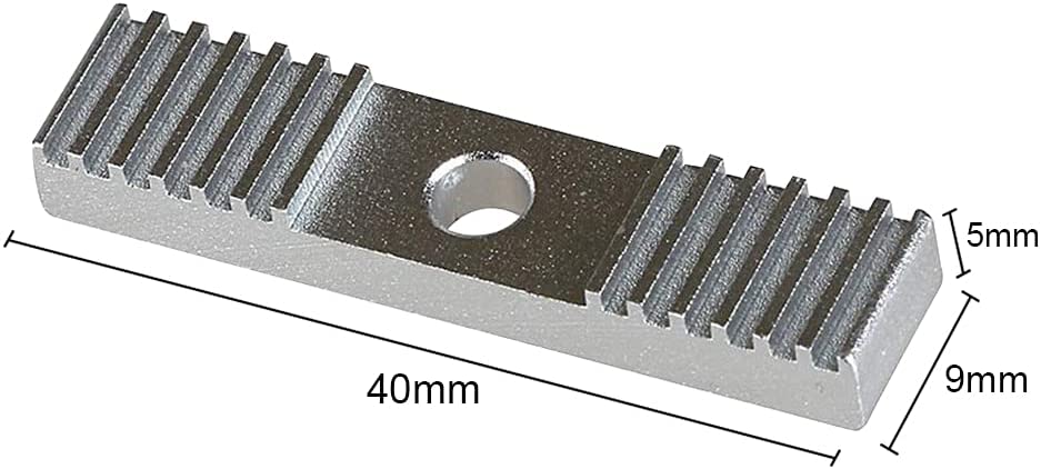 8pcs GT2 Timing Belt Aluminium Alloy Gear Clamp Mount Block (W) 9mm x (L) 40mm