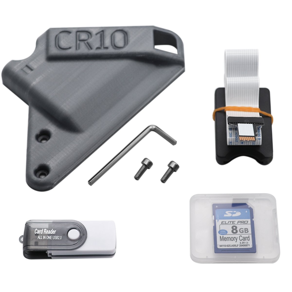 CR10 TF to SD Card Adapter with 8G SD Card and Multifunctional SD Card Reader Kit for CR10/CR10S 3D Printers