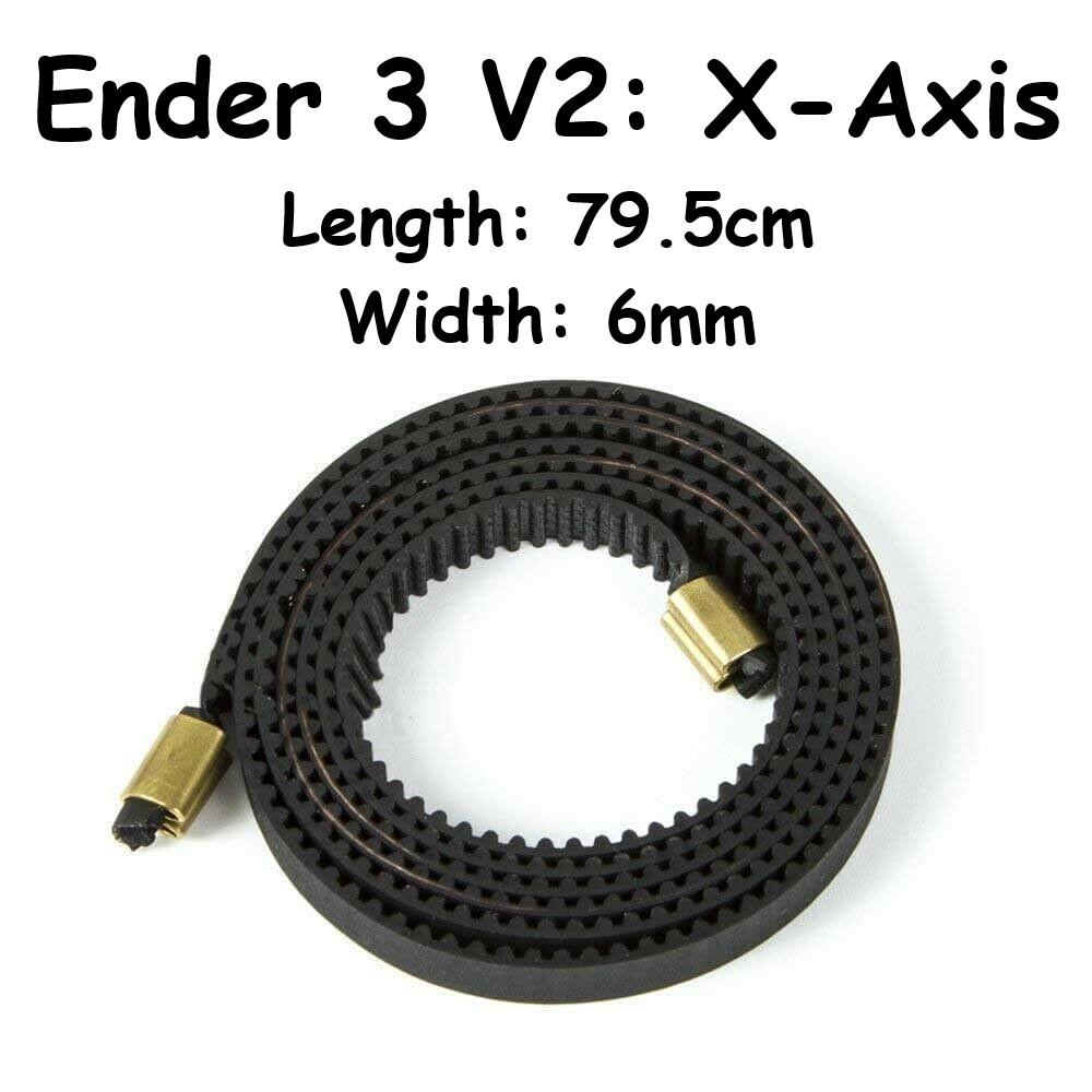 Creality Ender 3 V2 X Axis Rubber Timing Belt | X Axis GT2 6mm Replacement Part