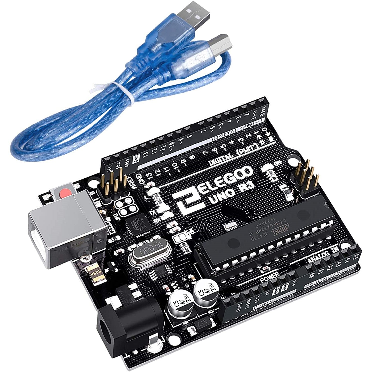 ELEGOO UNO R3 Board with USB Cable for Arduino IDE Projects RoHS Compliant
