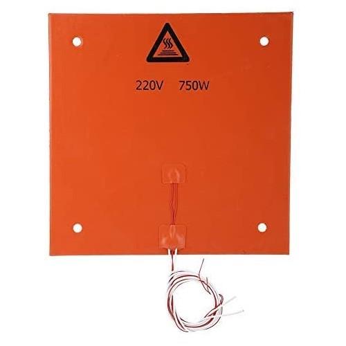 High Temperature Silicone Heated Bed Heating Pad 220V 750W AC Power (310 x 310mm)