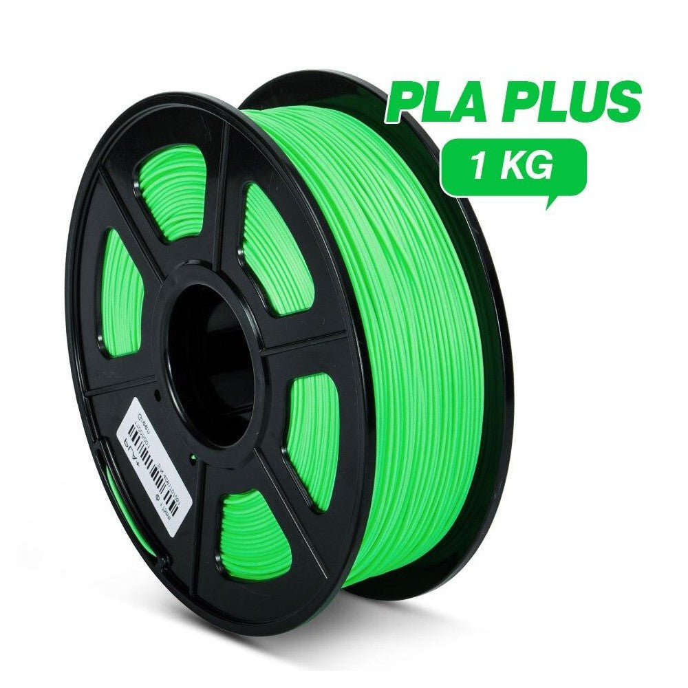 Green PLA+ 3D Printer Filament 1.75mm 1Kg Spool Dimensional Accuracy of +/- 0.02mm
