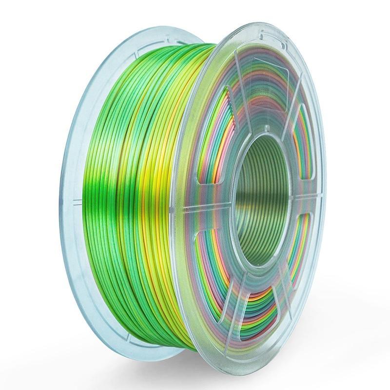 Silk Rainbow PLA+ 3D Printer Filament 1.75mm 1Kg Spool (2.2lbs), Dimensional Accuracy of +/- 0.02mm