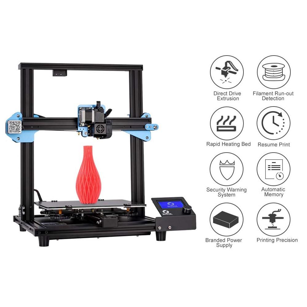 Sovol SV01 3D Printer - Direct Drive Extruder, Meanwell Power Supply, Tempered Glass Bed (280*240*300mm Print Size)