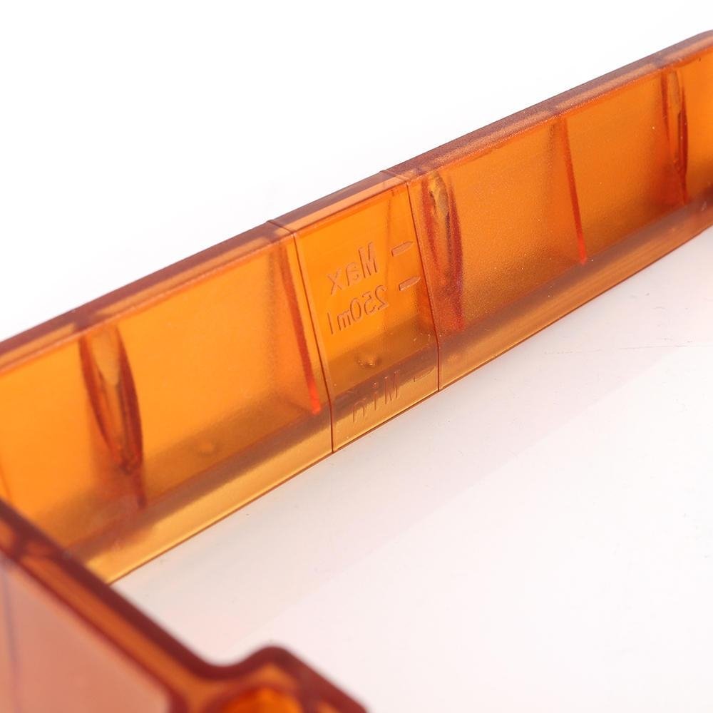 Transparent Orange DLP Plastic Slot Material Rack Resin Vat With 5pcs FEP Film For DLP SLA 3D Printer Compatible 5.5 inch