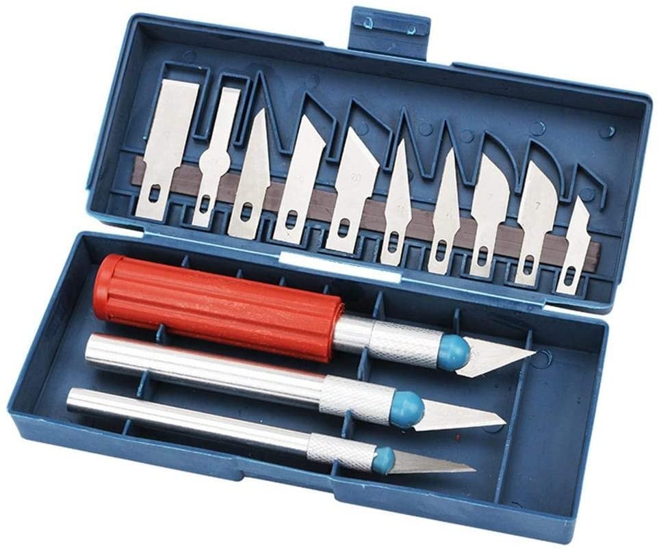 13Pcs 3D Printer Hobby Knife Set - Trimming Tool, Ideal for Detailed Work, 3D Print Cleaning and Craft Kit