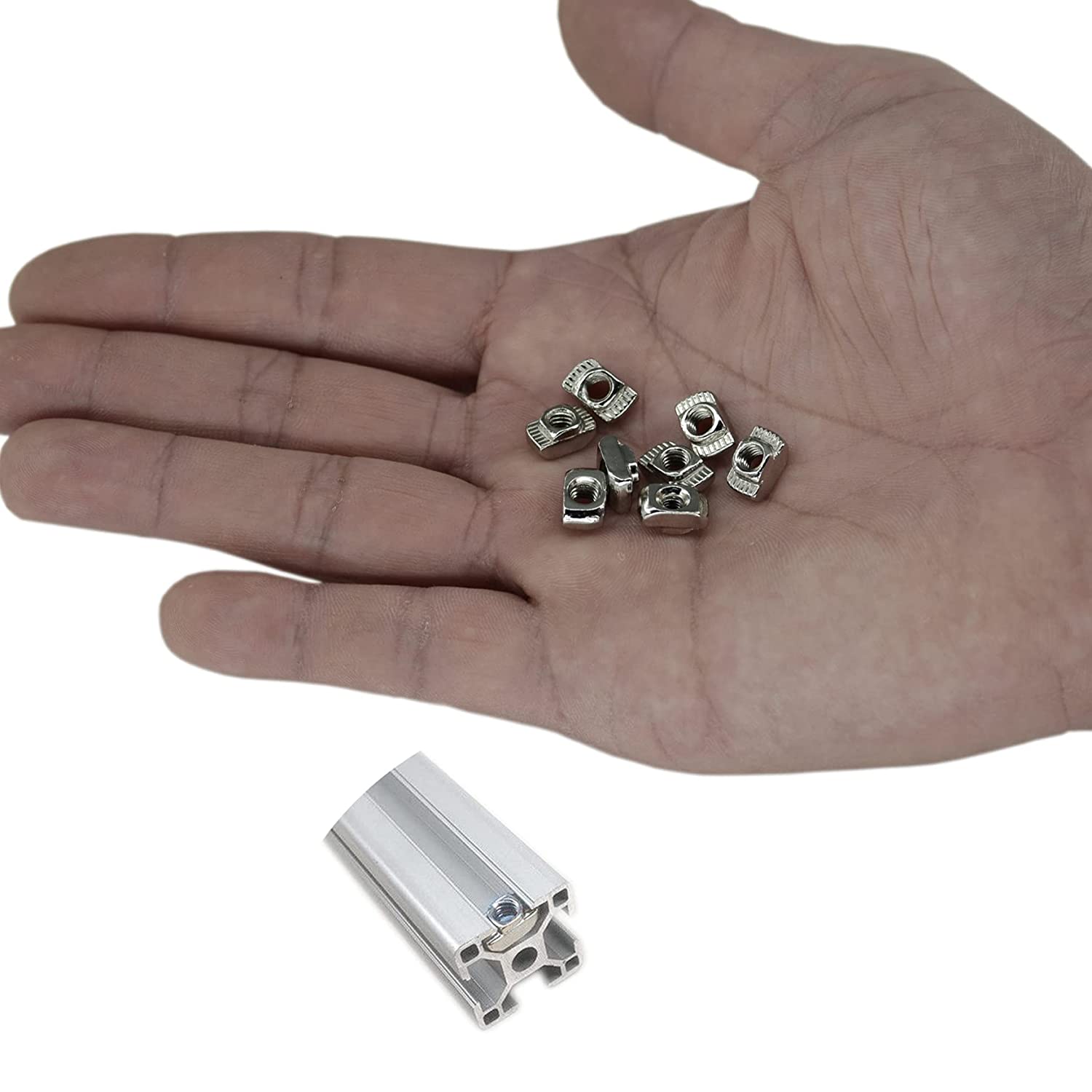 160pcs M3, M4, M5 T-Nuts - Carbon Steel Aluminium Profile Connector T Fastener Hammer Head Sliding Nuts