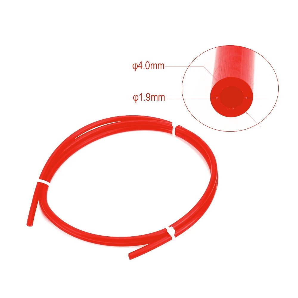1M Red High Quality PTFE Bowden Tube for 1.75mm Filament
