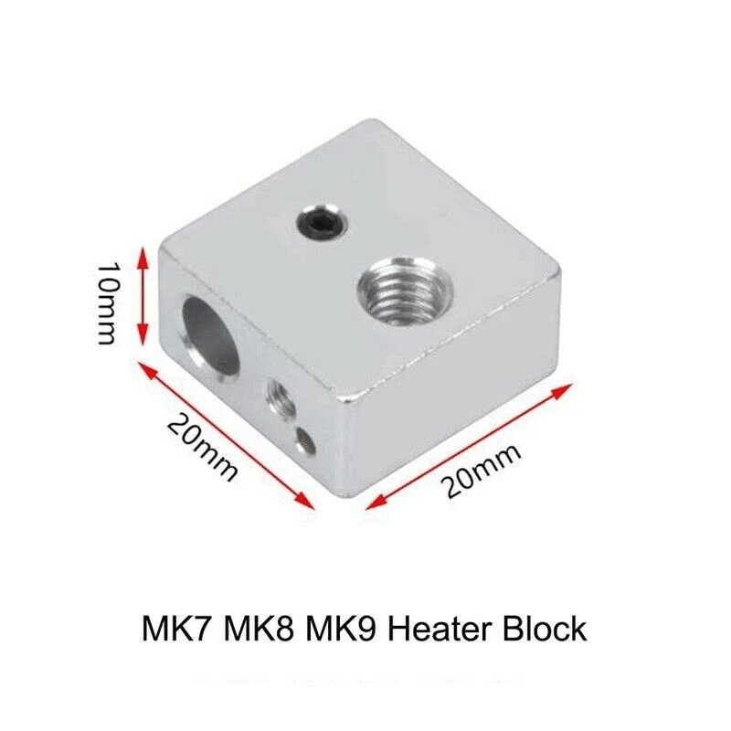1pc Black MK8 Hotend Heating Block Silicone Cover Case
