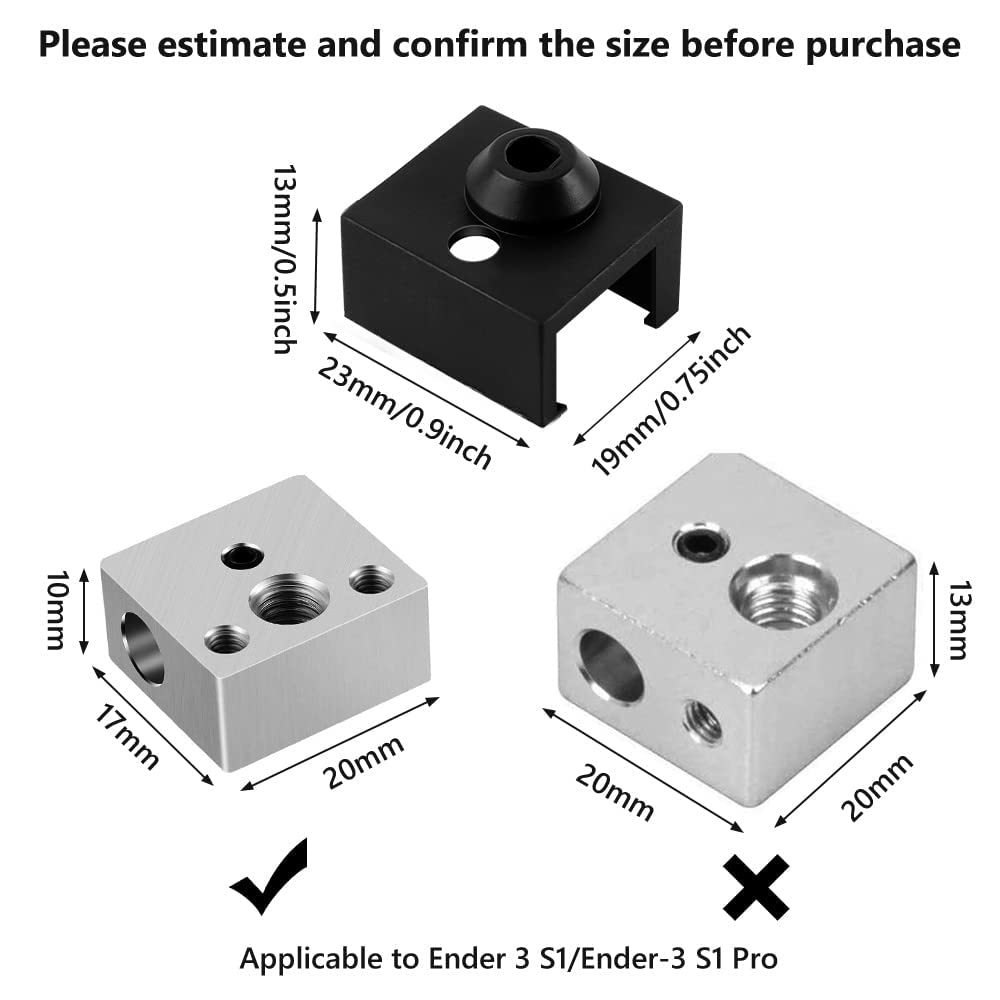 1pc Creality 3D® Hotend Heat Block Silicone Socks for Ender 3 S1/Pro/Plus