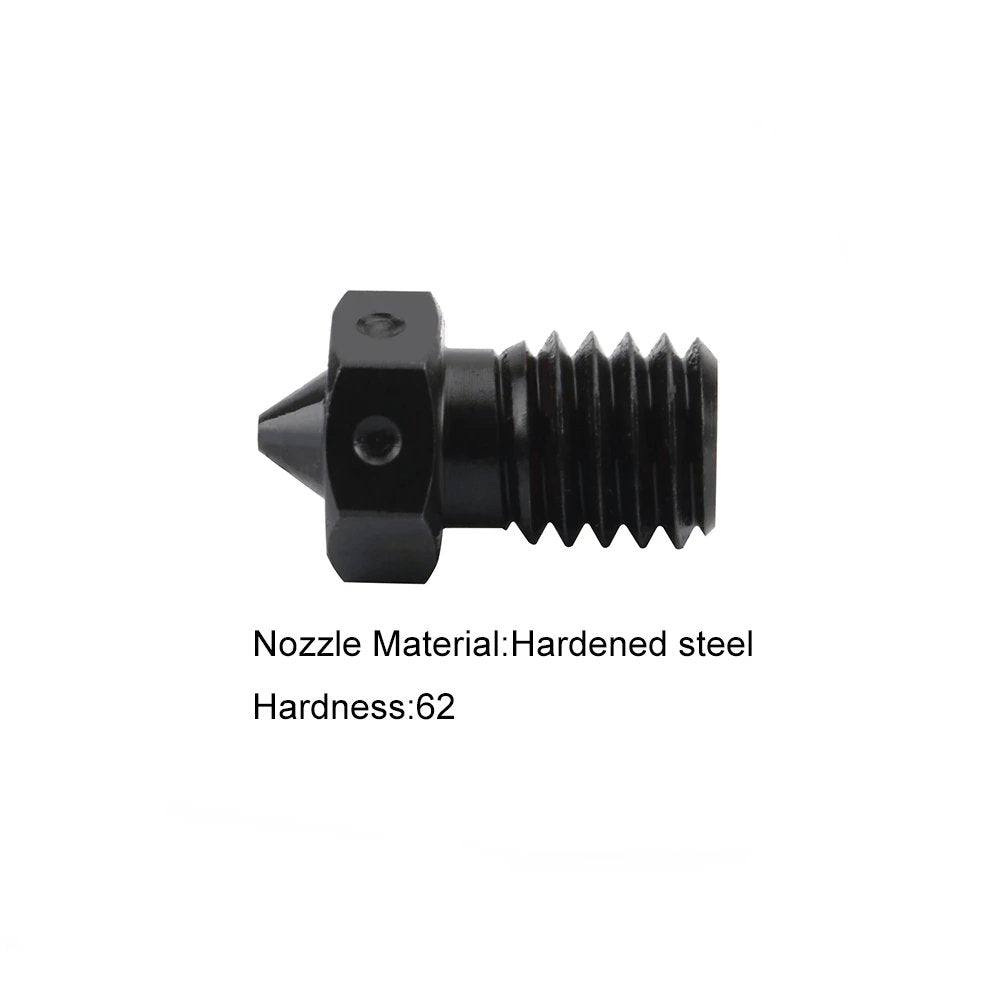 1pc Hardened Steel V6 Nozzle For High Temperature 3D Printing (0.4mm or 0.6mm)