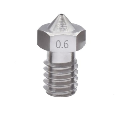 1pc V5/V6 (0.6mm) Stainless Steel Extruder Nozzle E3D M6 Thread 1.75mm For 3D Printers