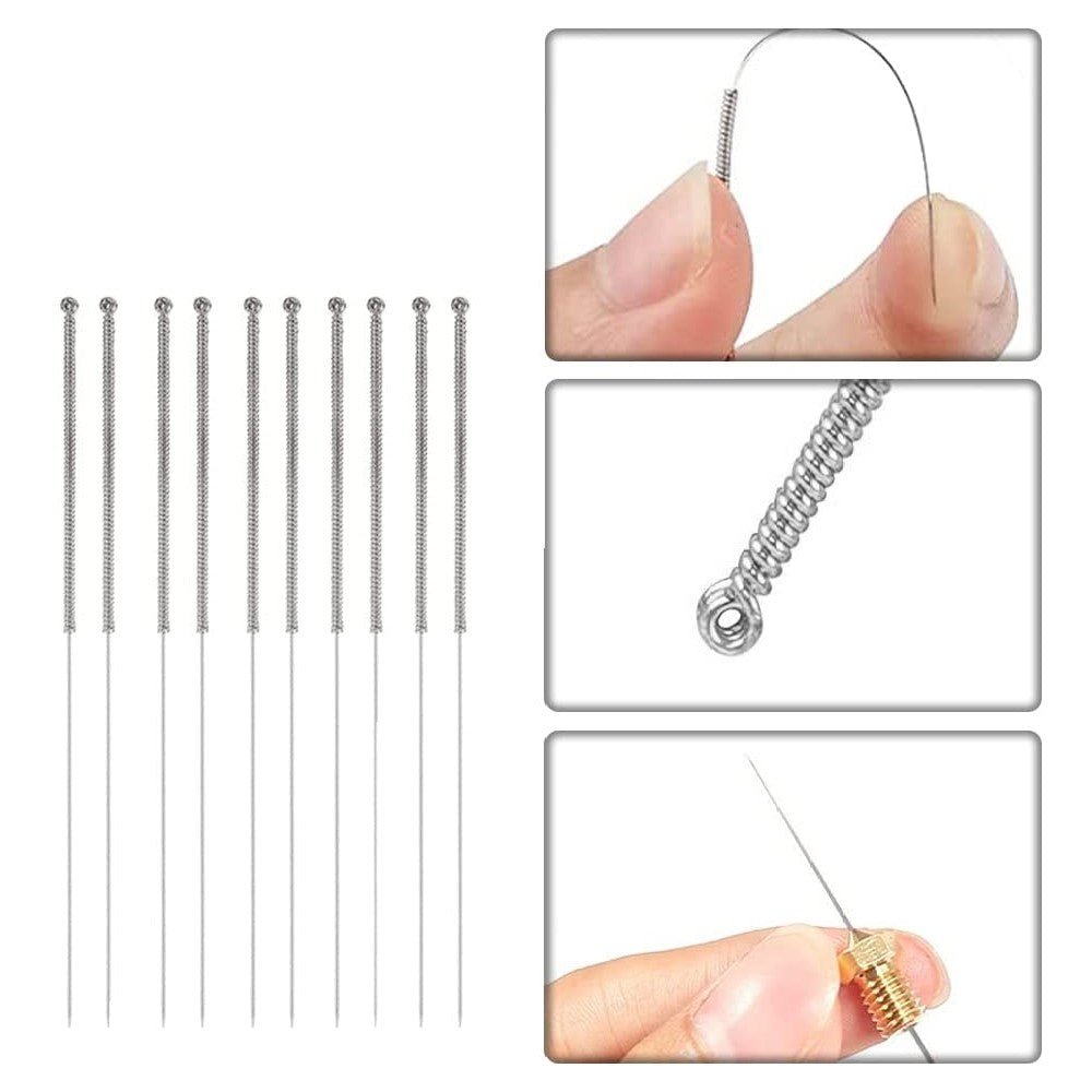 20pcs 3D Printer Nozzle Cleaning Needles Stainless Steel Nozzle Cleaning Toolkit