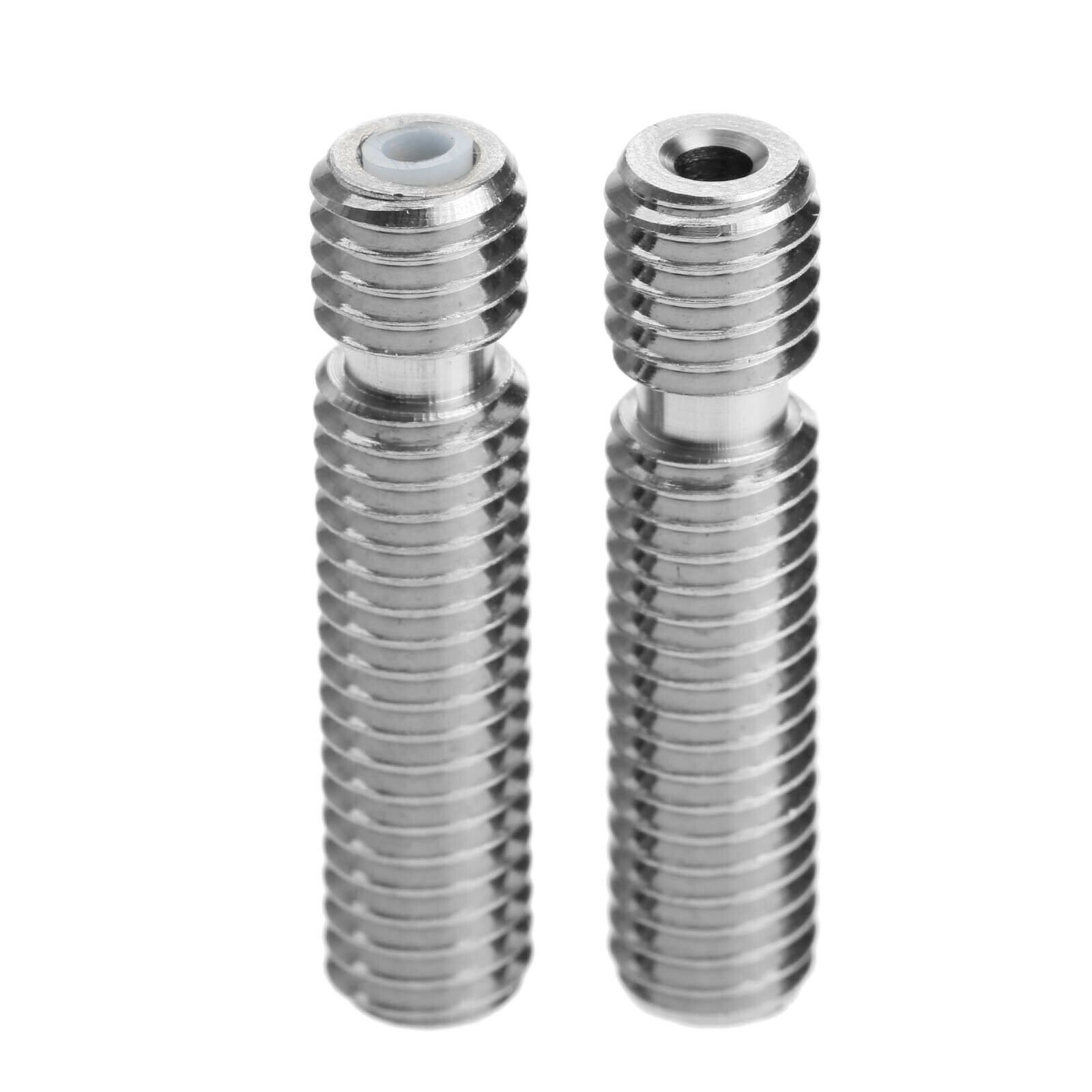 2pcs Stainless Steel M6 26mm Nozzle Heatbreak Pipe with Built-In PTFE Tube
