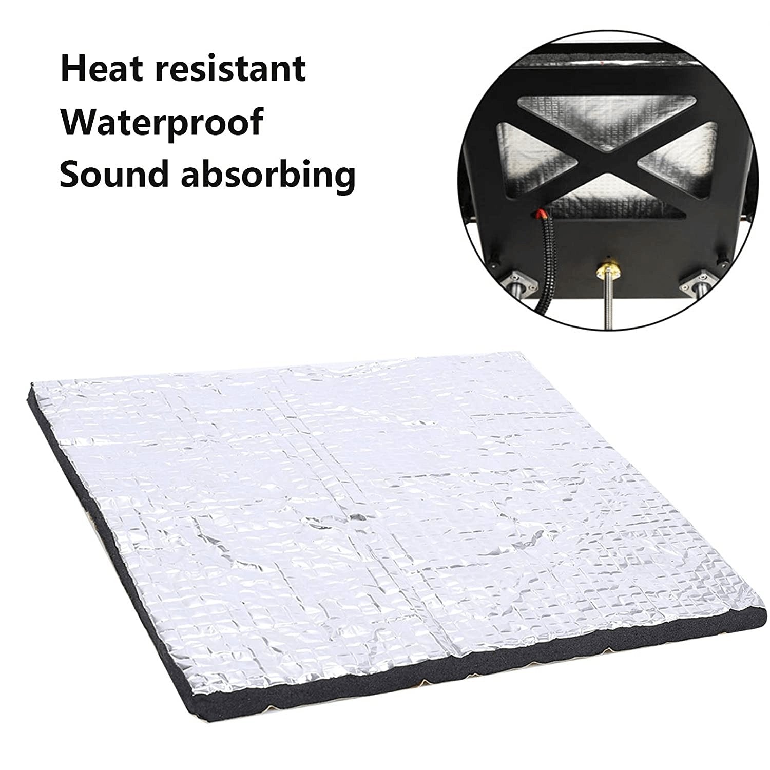 300*300mm Heated Bed Foil Self-Adhesive Insulation Cotton Mat for 3D Printer Heatbed