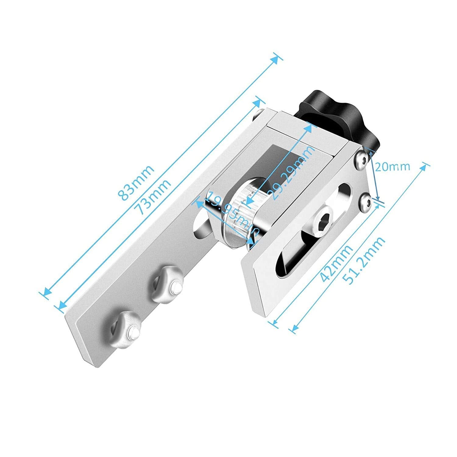 3D Printer X-axis Belt Tensioner Upgrade 2020 Profile for Ender-3/Pro/CR-10