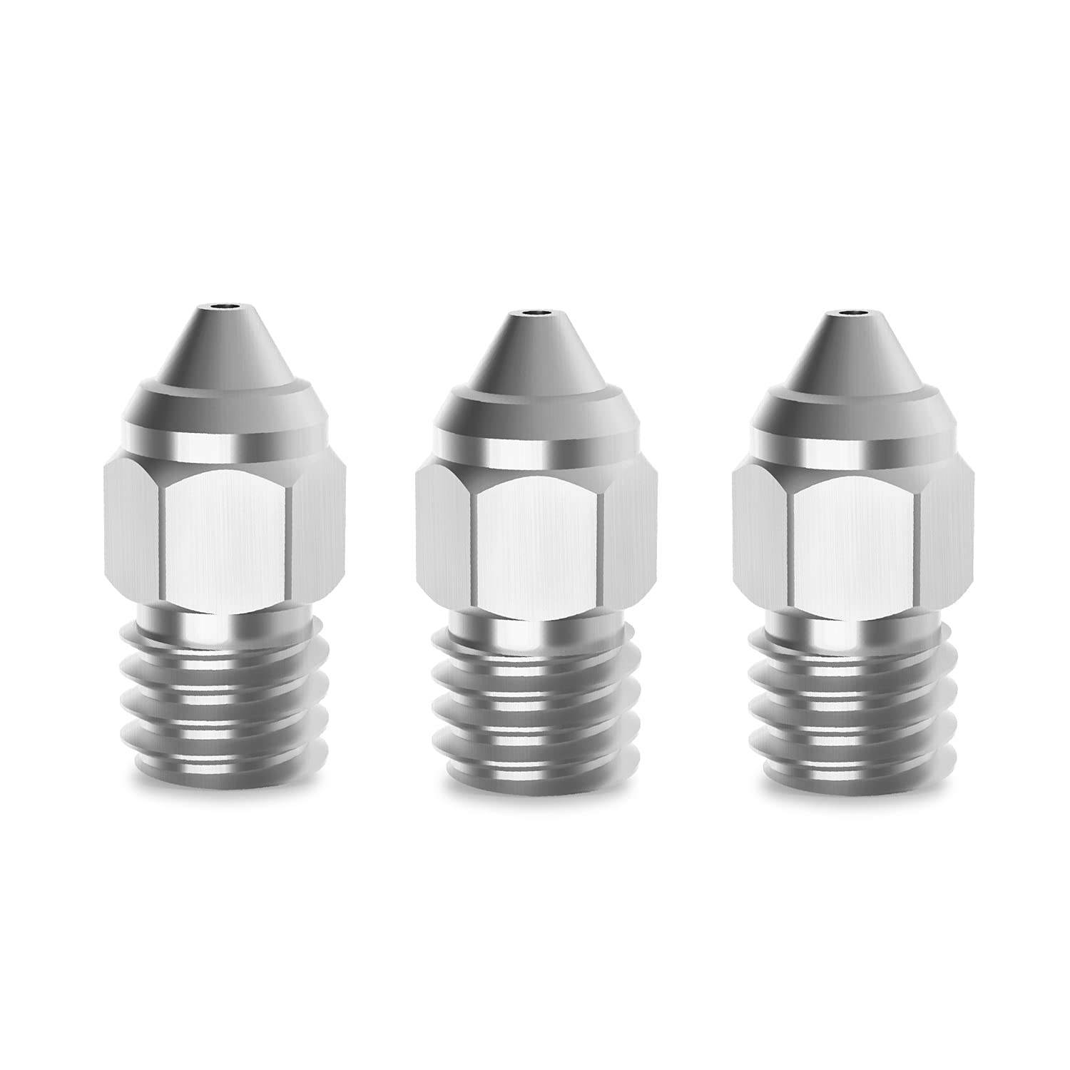 3pcs CR-6 SE Wear Resistant Nickel Plated Brass Nozzles (0.4mm)