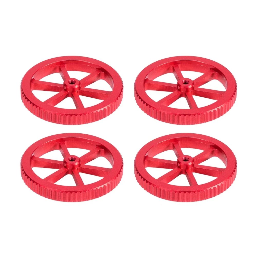 4pcs All Metal Red Hand Screw Leveling Nuts / Wheels / Knobs