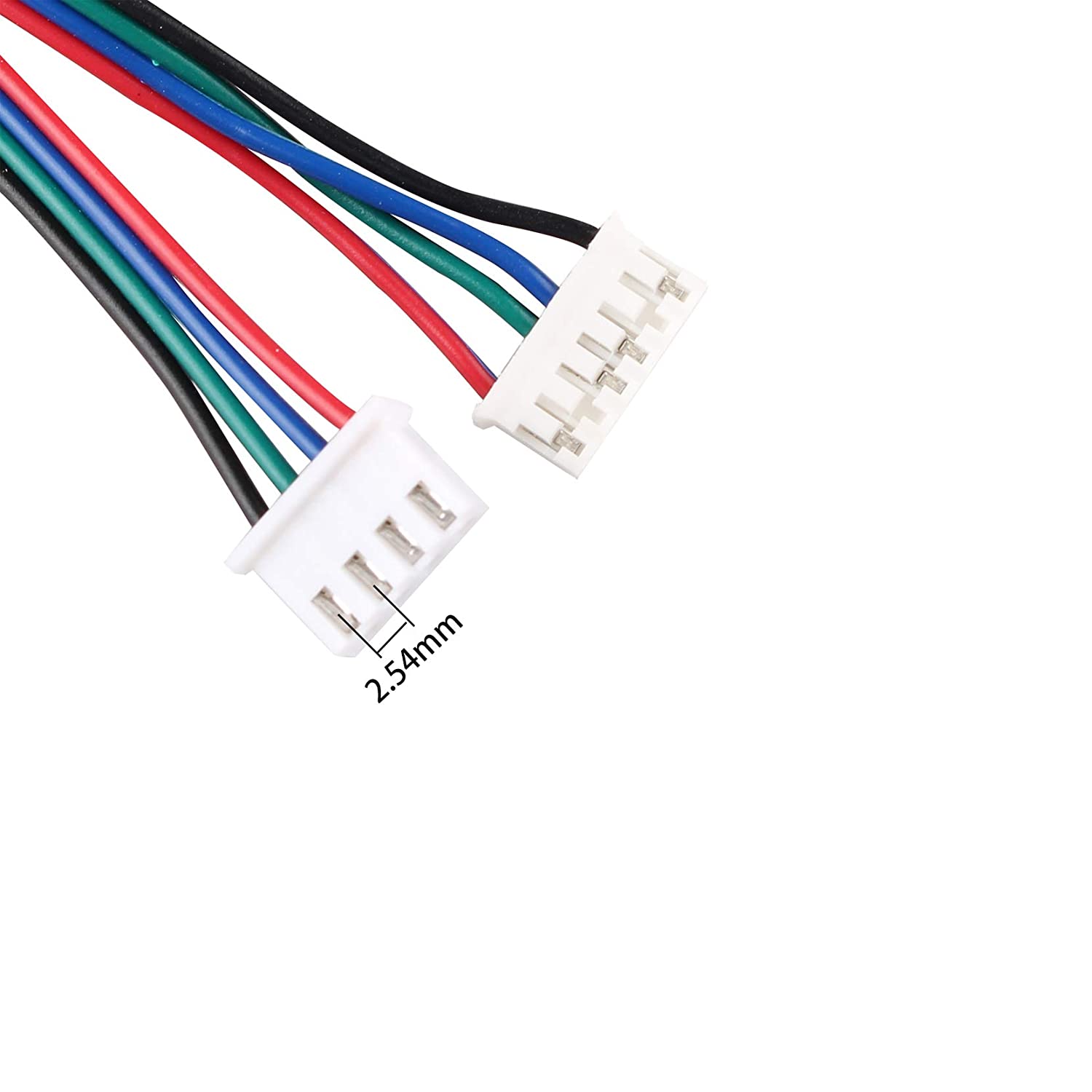 4pcs 2M Stepper Motor Cables 4Pin to XH2.0 6Pin White Terminal Parallel Motor Wires for 3D Printer Stepper Motor