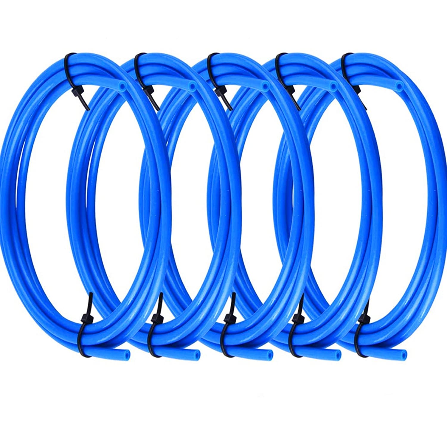 5Pcs 1M Blue PTFE Teflon Bowden Tubes for 1.75 Filament (2.0mm ID / 4.0mm OD)