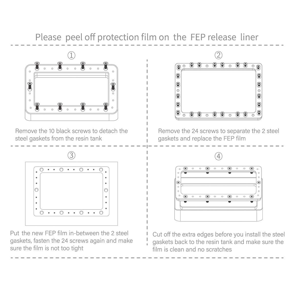 5pcs ELEGOO FEP Release Film for ELEGOO Mars LCD 3D Printer (140*200mm)