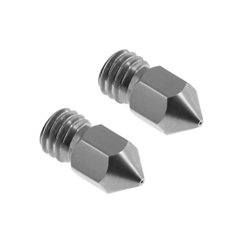 5pcs Stainless Steel MK8 Nozzle for High Temperature 3D Printing PEI PEEK Carbon 0.2/0.3/0.4/0.5/0.6mm
