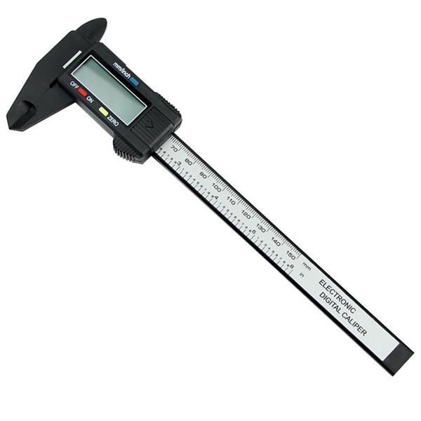 6 Inch 150mm Electronic Digital Caliper Ruler Carbon Fiber Composite with Two-Way Measurement + Easy to Read Large LCD