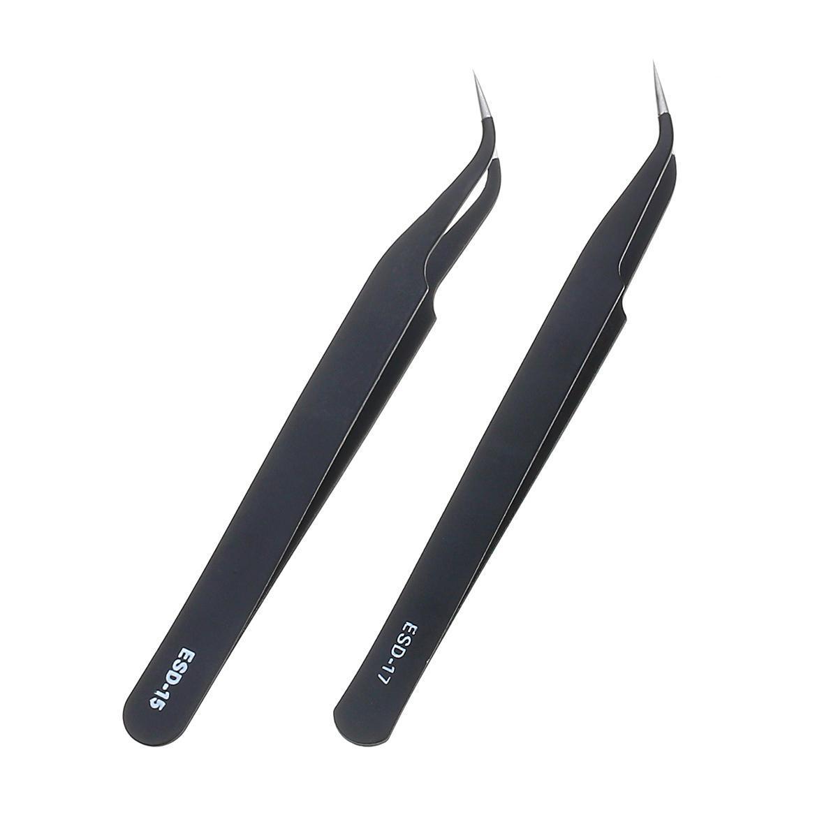 Anti-static Stainless Steel Precision Tweezers for Electronics / 3D Printing - PrinterMods