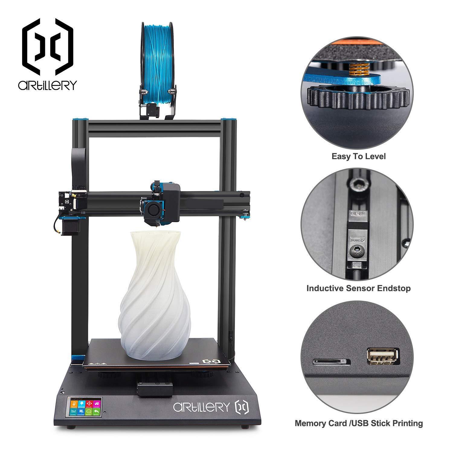 Artillery® Sidewinder X1 V4 High Precision 3D Printer (300*300*400mm Large Print Size) Resume Print/Filament Run-out Detection With Dual Z axis & TFT LCD - PrinterMods