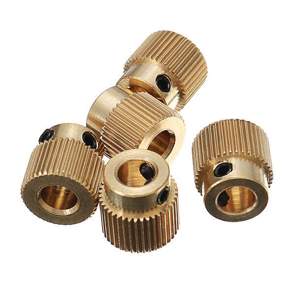 Creality 3D® 5pcs 40 Teeth 5mm Brass Extrusion Wheel Gear Cogs With M3 Screw