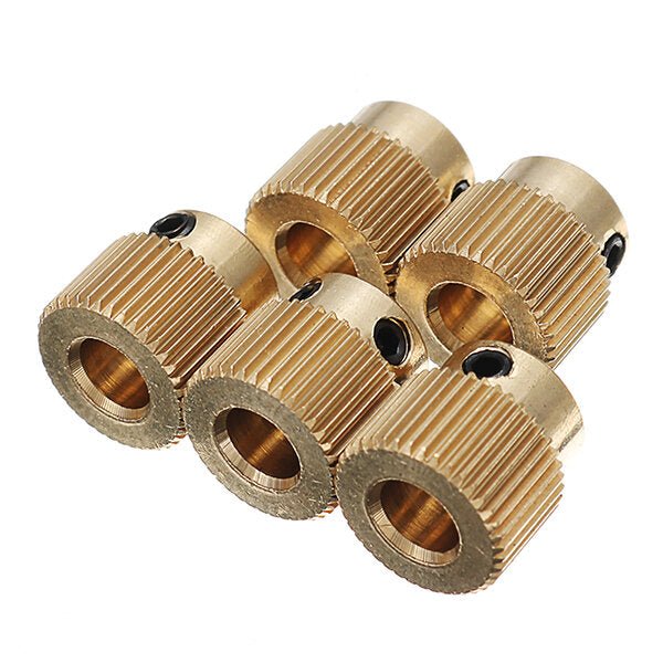 Creality 3D® 5pcs 40 Teeth 5mm Brass Extrusion Wheel Gear Cogs With M3 Screw