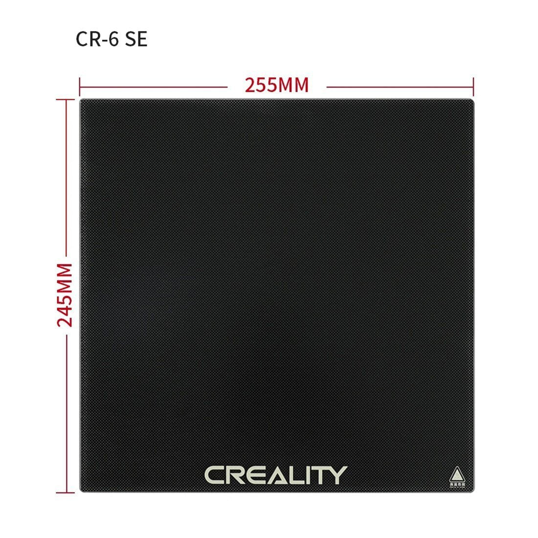 Creality 3D® CR-6 SE Glass Bed (245 x 255mm) 3D Printer Carbon Crystal Glass Build Plate Platform for CR6 SE