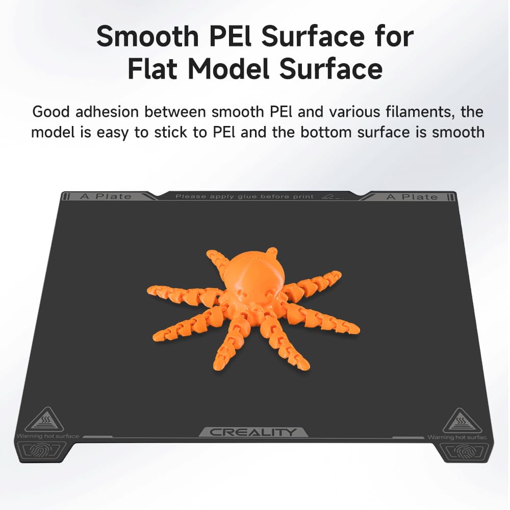 Creality Official PEI Sheet 235x235 mm, Original K1 PEI Platform Magnetic Flexible Heated Bed with Adhesive for Ender 3/3 Pro/ 3 V2 / 3 S1/ 3 S1 Pro/3 Neo/3 V2 Neo/ 5 S1/Voxelab Aquila 3D Printer