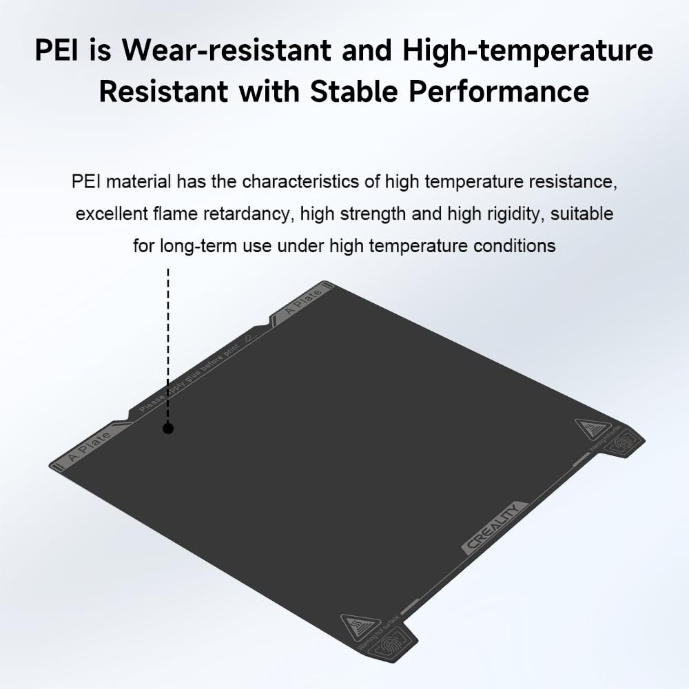 Creality Official PEI Sheet 235x235 mm, Original K1 PEI Platform Magnetic Flexible Heated Bed with Adhesive for Ender 3/3 Pro/ 3 V2 / 3 S1/ 3 S1 Pro/3 Neo/3 V2 Neo/ 5 S1/Voxelab Aquila 3D Printer