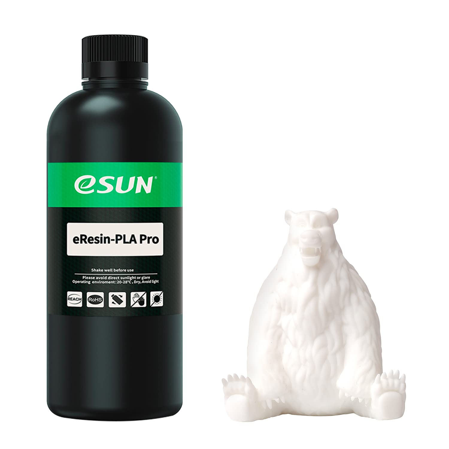 eSUN Plant Based Pro UV Resin, 405nm LCD UV Curing Photopolymer High Precision Low Odour Liquid Resin
