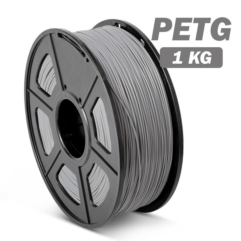 Grey PETG 3D Printer Filament 1.75mm PLA 1Kg Spool (2.2lbs), Dimensional Accuracy of +/- 0.02mm