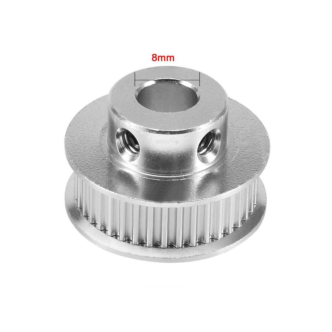 GT2 40/60 Teeth Bore Timing Belt Pulley Synchronous Wheel Aluminum Width 5mm, 6mm, 6.35mm, 8mm (Pack of 3)