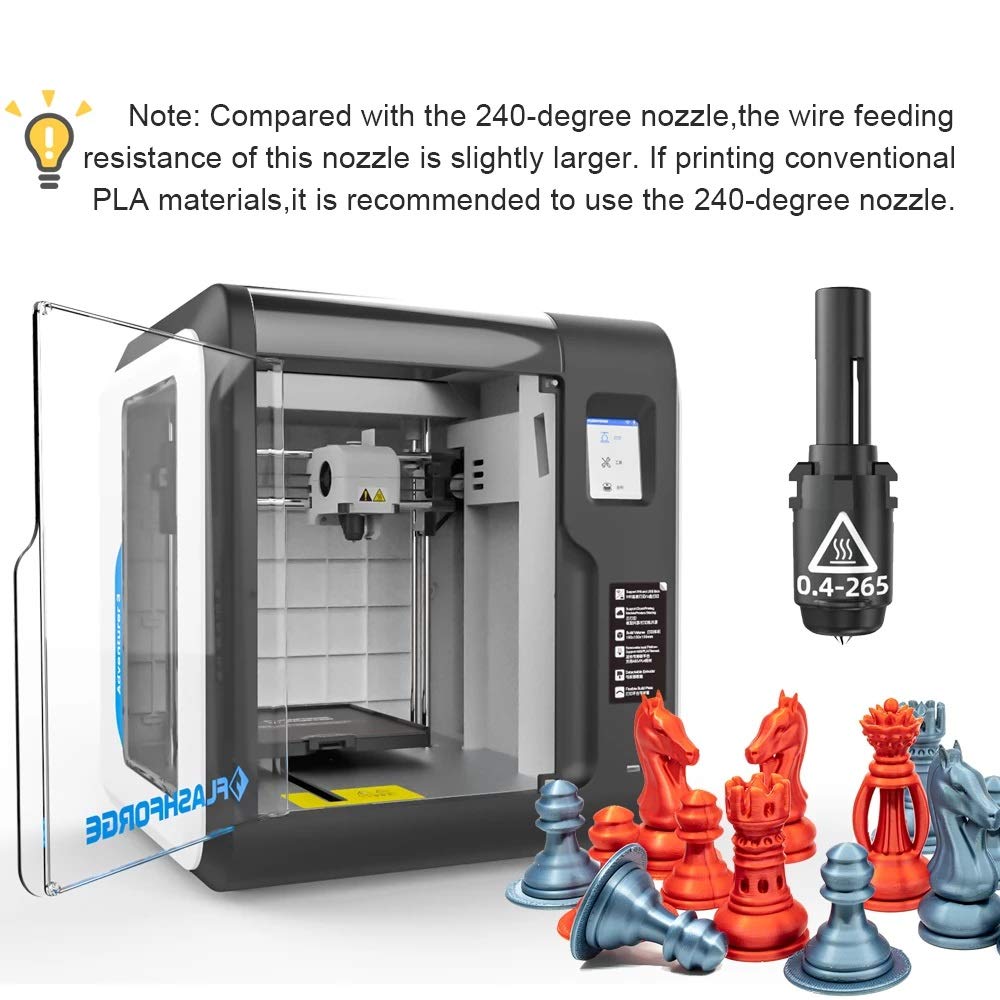 High Temp 0.4mm Extruder Nozzle Assembly for Flashforge Adventurer 3 Series 3D Printer