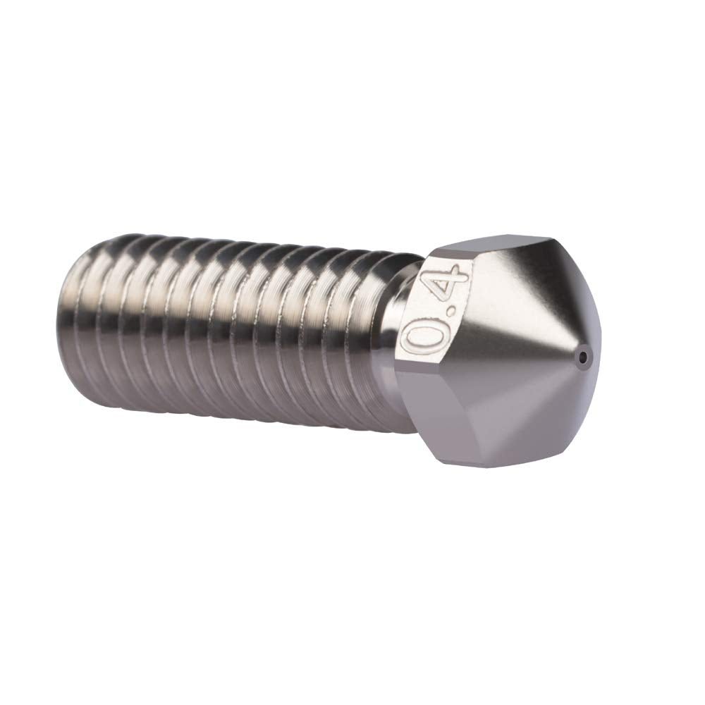 M6 Copper Plated Nozzle, Compatible w/ Volcano Heater Block, Non-Stick, High Performance, for PEI/PEEK/Carbon Fiber Filament (0.4mm or 0.8mm)