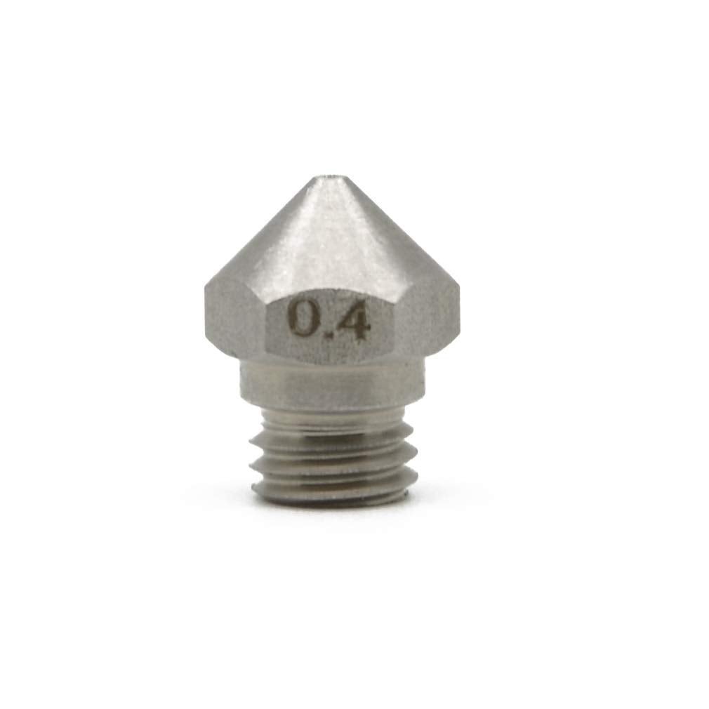 MK10 M7 Thread 0.4mm Stainless Steel Wear Resistant Nozzles (Pack of 10)