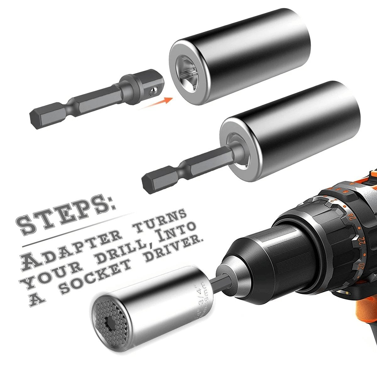Multi Function Universal Hand Socket Wrench Repair Tool / Tools 7-19 mm