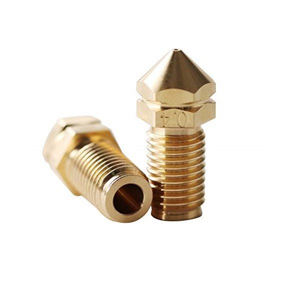 Pack of 4 Brass Core Nozzles Compatible w/ Ultimaker UM3, UM3 Extended & S5 (0.2, 0.4, 0.6, 0.8mm)