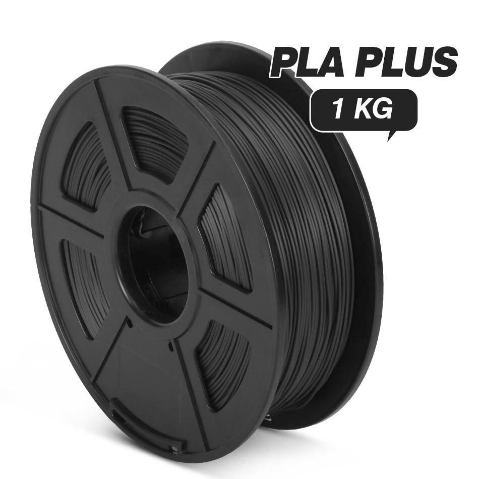 Black PLA+ 3D Printer Filament 1.75mm 1Kg Spool Dimensional Accuracy of +/- 0.02mm