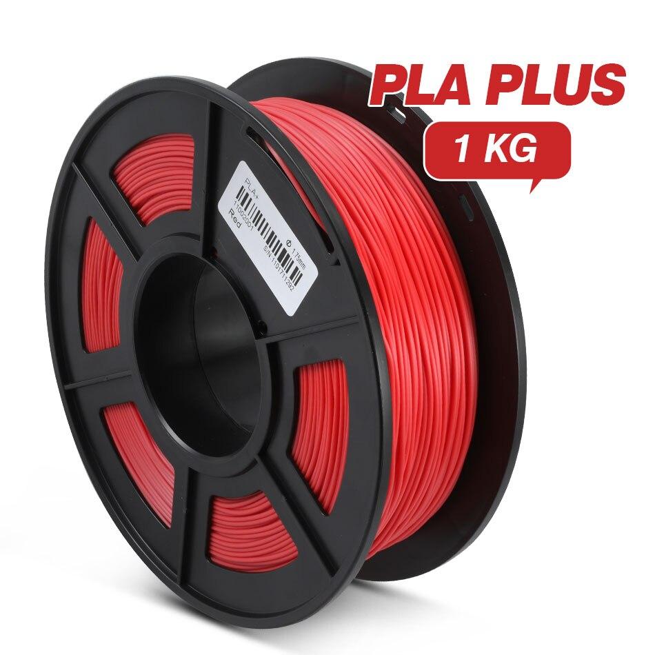 Red PLA+ 3D Printer Filament 1.75mm 1Kg Spool Dimensional Accuracy of +/- 0.02mm