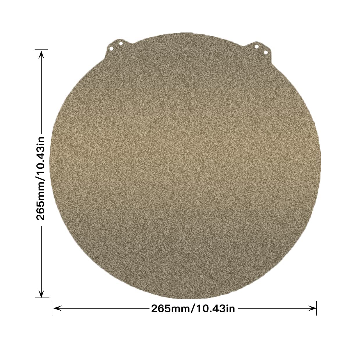 Round Spring Steel Gold Powder Coated PEI Build Plate + Magnetic Sticker for FLSUN QQ-S Pro / SR 3D Printer