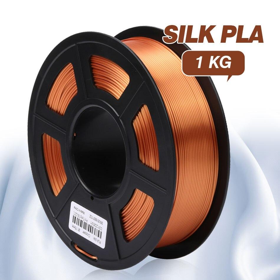 Silk Copper PLA 3D Printer Filament 1.75mm PLA 1Kg Spool (2.2lbs), Dimensional Accuracy of +/- 0.02mm