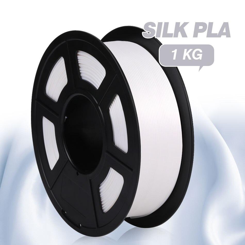 Silk White PLA 3D Printer Filament 1.75mm PLA 1Kg Spool (2.2lbs), Dimensional Accuracy of +/- 0.02mm